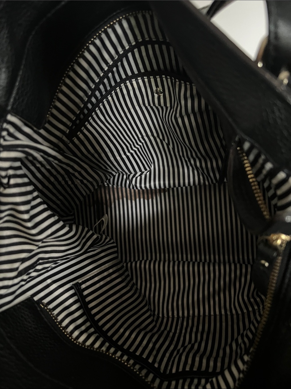 kate spade Black Pebbled Leather Shoulder Bag with Gold Hardware - Picture 8 of 10